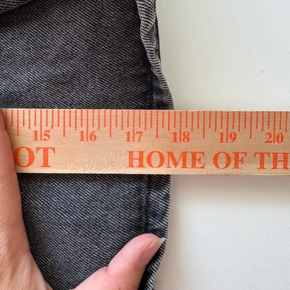 Pilcro Denim Pleated Mini Skirt size 10 Acid‎ Wash Black Grunge Skater Style - Picture 7 of 7